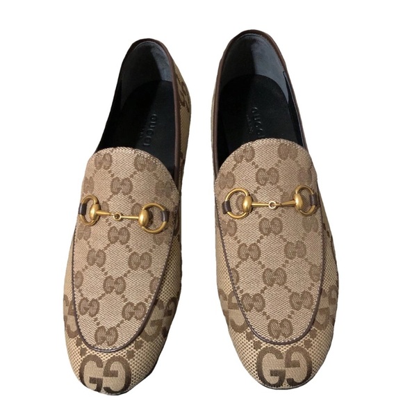 Gucci Brown Loafers with Gold Accent - Picture 1 of 6